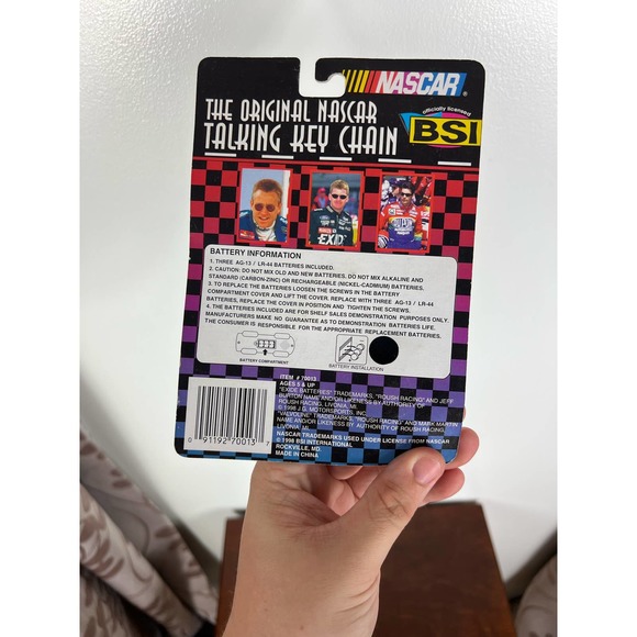 NWT Vintage The original Nascar Talking Key Chain Jeff Burton #99 - Picture 2 of 3